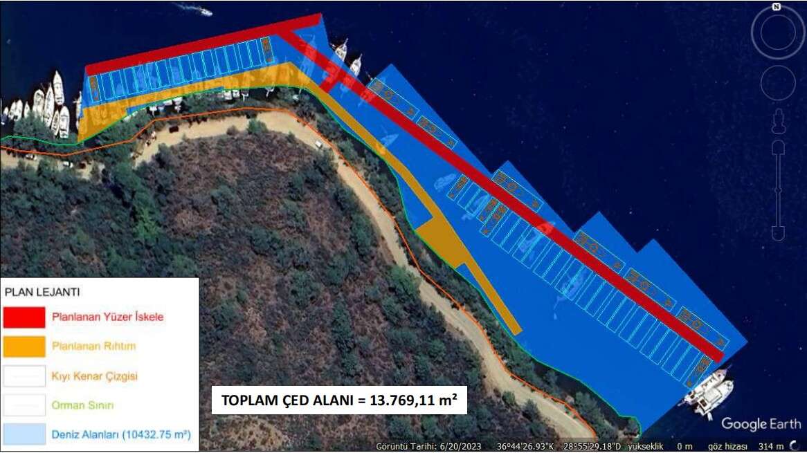 Göcek Ayten Koyu’ndaki Yat/Tekne Bağlama İskelesi Projesi Halkın Görüşüne Açıldı 1